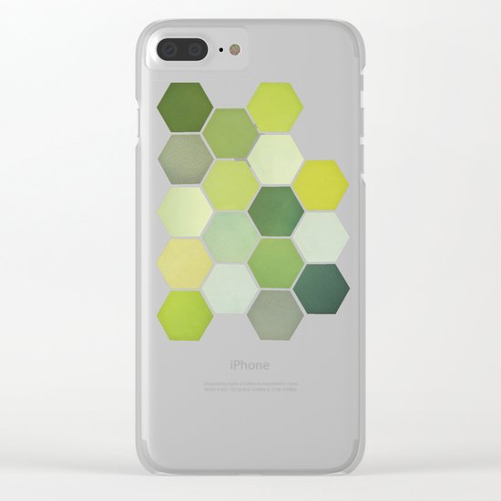 Shades of Green Clear iPhone Case