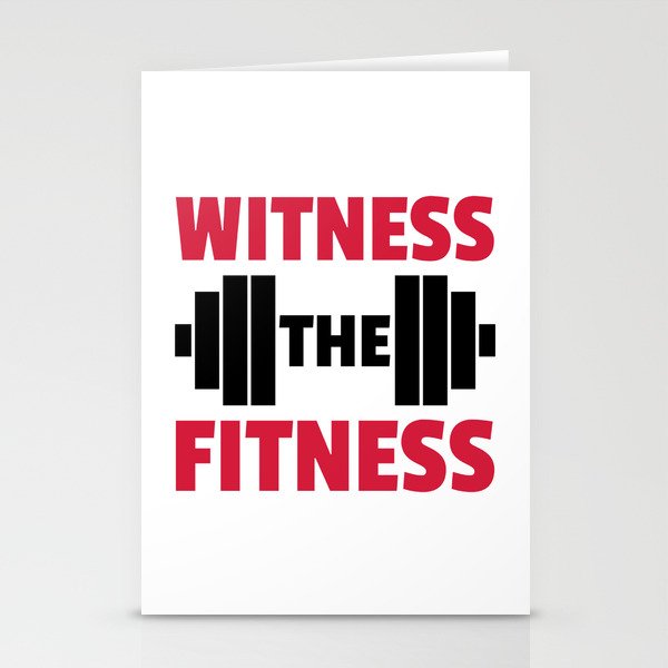 Witness The Fitness Gym Quote Stationery Cards