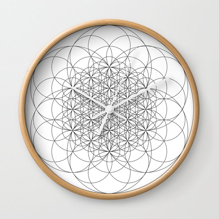 Flower of life sacred geometry Wall Clock