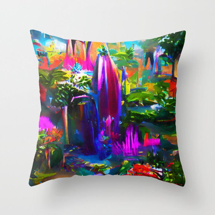 Origin of the World, Garden of Eden Throw Pillow