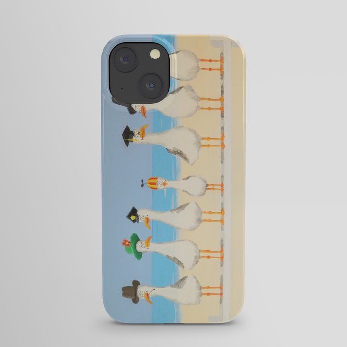 Seagulls with Hats iPhone Case
