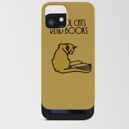 Cool cats read books iPhone Card Case