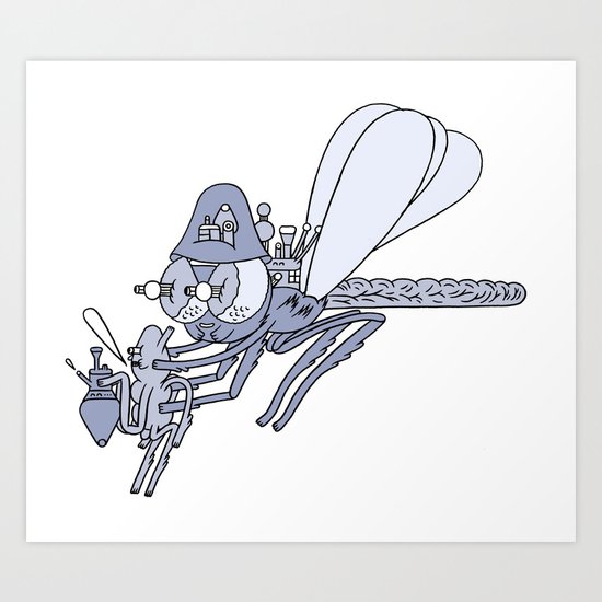 happy insect helper Art Print