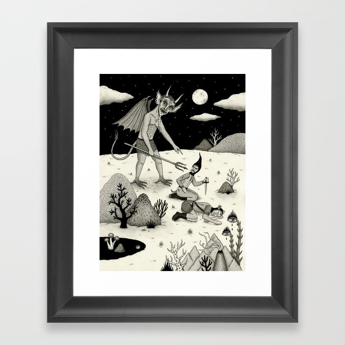 A Diabolical Act of Persuasion Framed Art Print