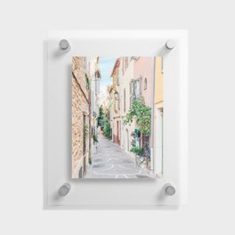 Antibes France Travel Print, French Riviera Wall Art, Côte d'Azur Print, Provence Town Pastel Street Floating Acrylic Print