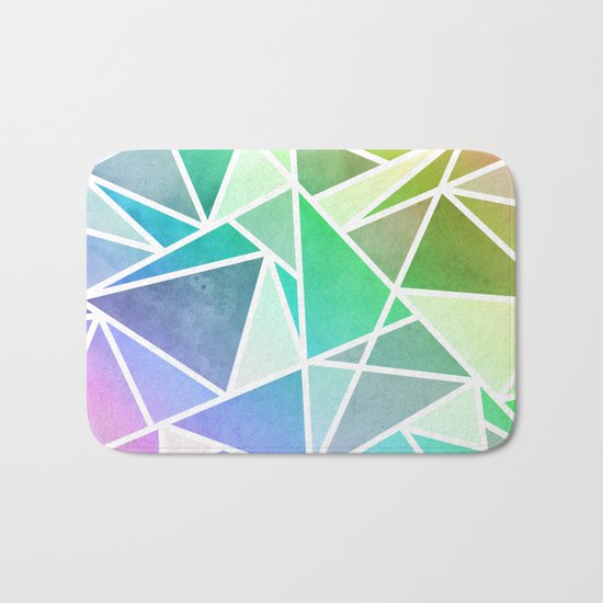 Rainbow Fractal Bath Mat