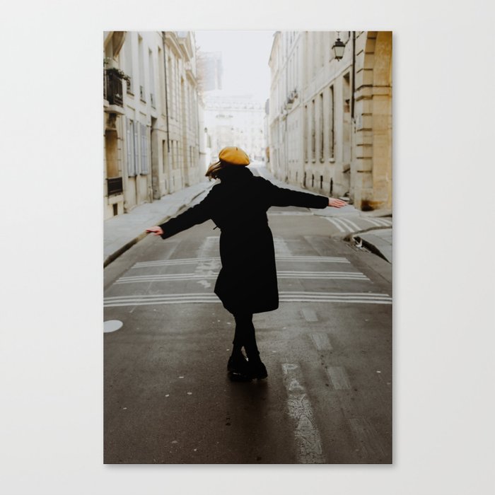 Happy in Paris Canvas Print