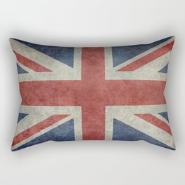England's Union Jack flag of the United Kingdom - Vintage 1:2 scale version Rectangular Pillow