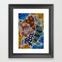 Authentic Aboriginal Art - The Seasons Framed Art Print