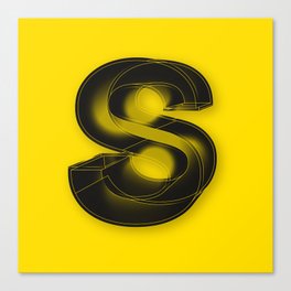 S - 3D Typography Canvas Print