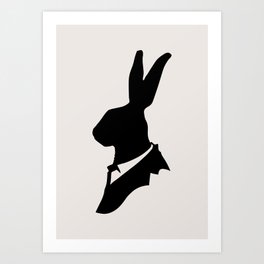 Monsieur Lapin / Mr Rabbit - Animal Silhouette Art Print