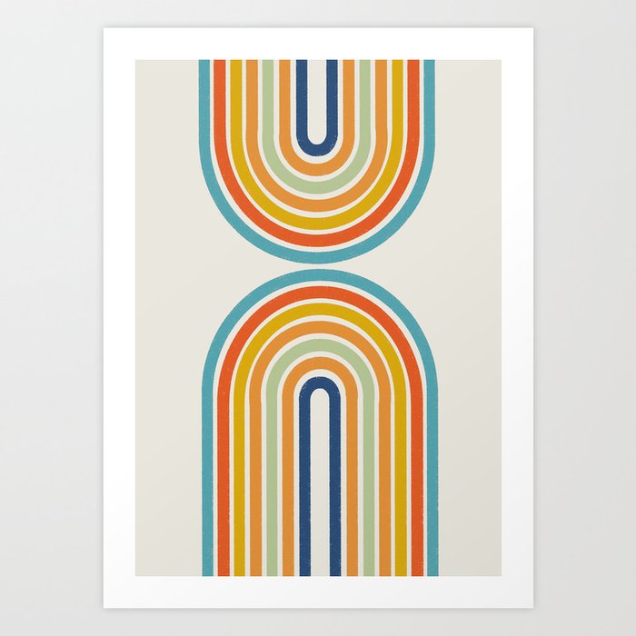 Arch Shape, Rainbow  Art Print