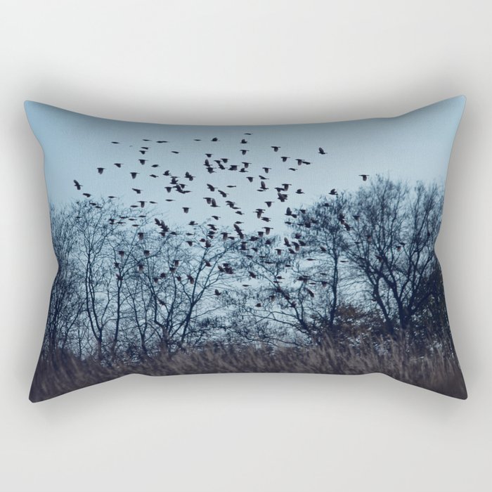 Birds Over the Prairie Rectangular Pillow