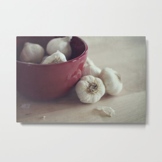 Garlic Metal Print