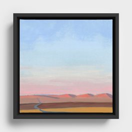 Calming mountain evening scene - Back Way to Wallowa 4 Framed Canvas