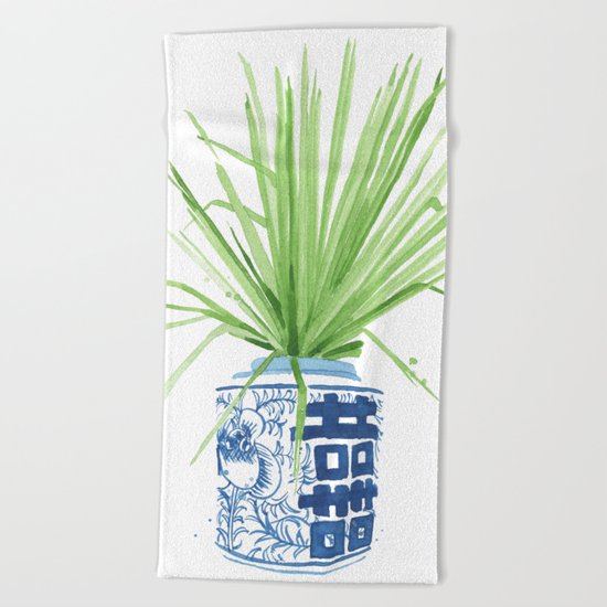 Ginger Jar + Fan Palm Beach Towel