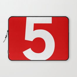 Number 5 (White & Red) Laptop Sleeve