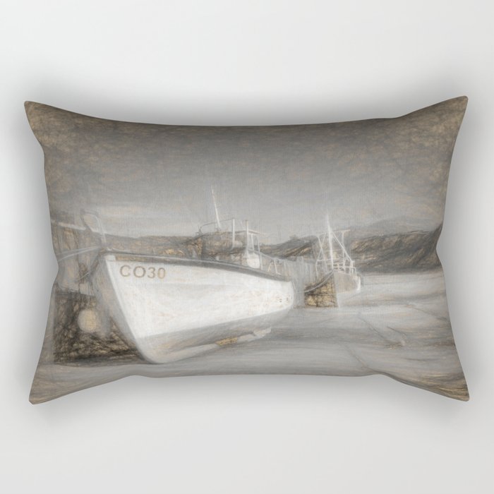 Fishing Boat in Nefyn Rectangular Pillow