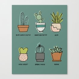 Cactus & Succulent Print Canvas Print