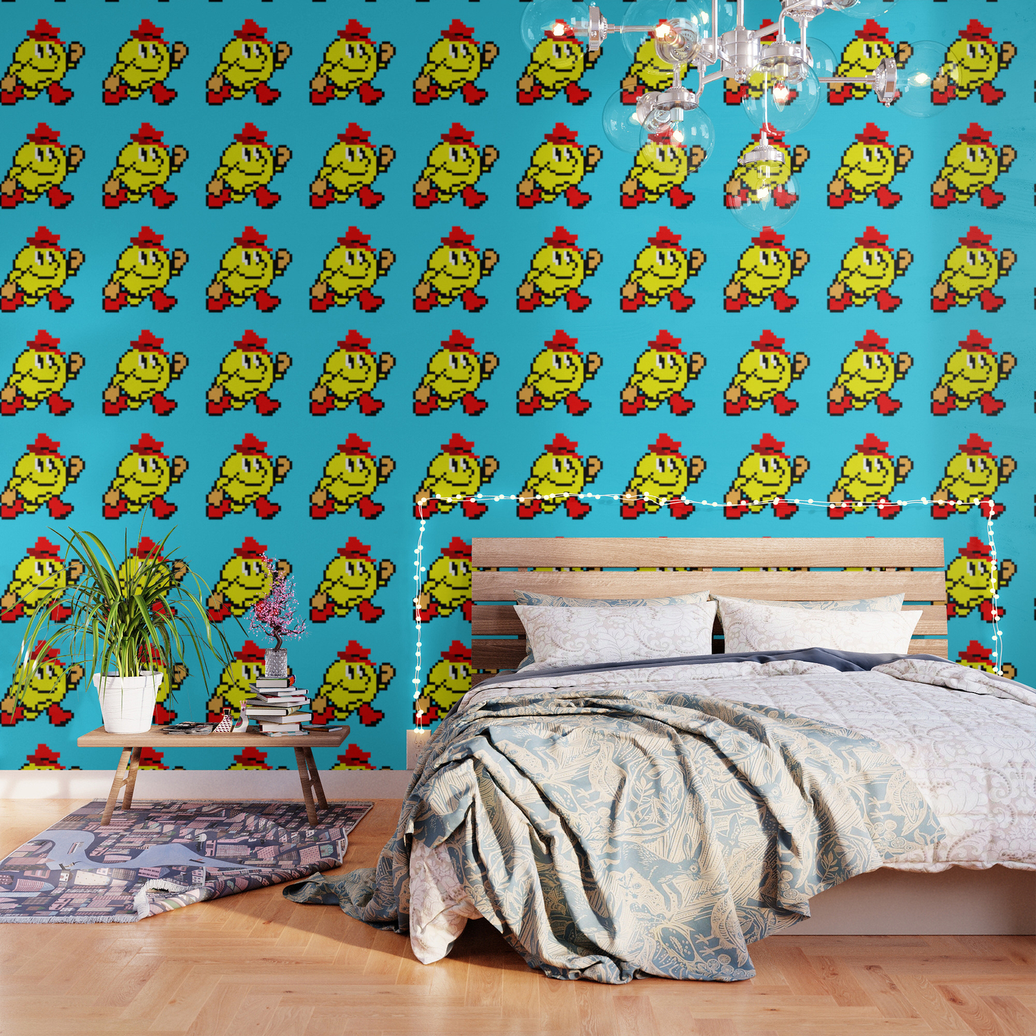 Jumping Pacland Retro Game Sprite Wallpaper By Jimmyilfenomeno Society6