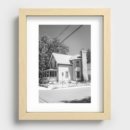 Old House Black and White Recessed Framed Print