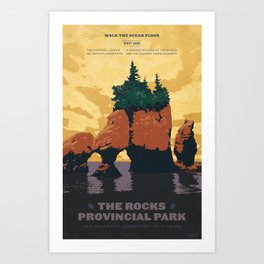 Hopewell Rocks Poster Art Print