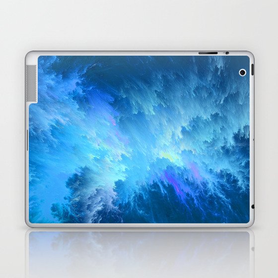 Fiery Azure + Deep Cerulean Abstract Storm Clouds Laptop & iPad Skin