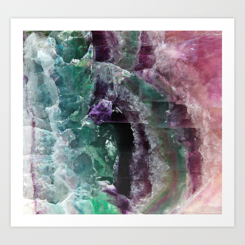Rainbow Quartz Stone Art Print By Rosequeen Society6