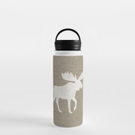 White Moose Silhouette Water Bottle