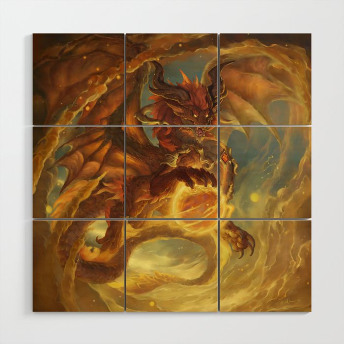 2022 Zodiac Dragons Leo Wood Wall Art