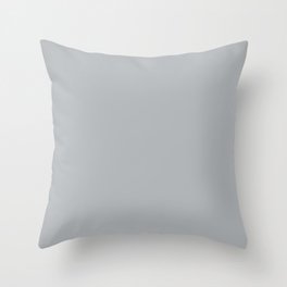 Best Seller Pale Gray Solid Color Parable to Jolie Paints French Grey - Shade - Hue - Colour Throw Pillow
