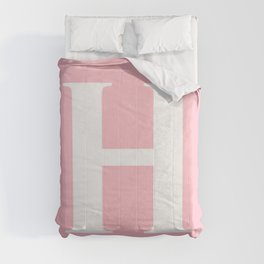 H MONOGRAM (WHITE & PINK) Comforter