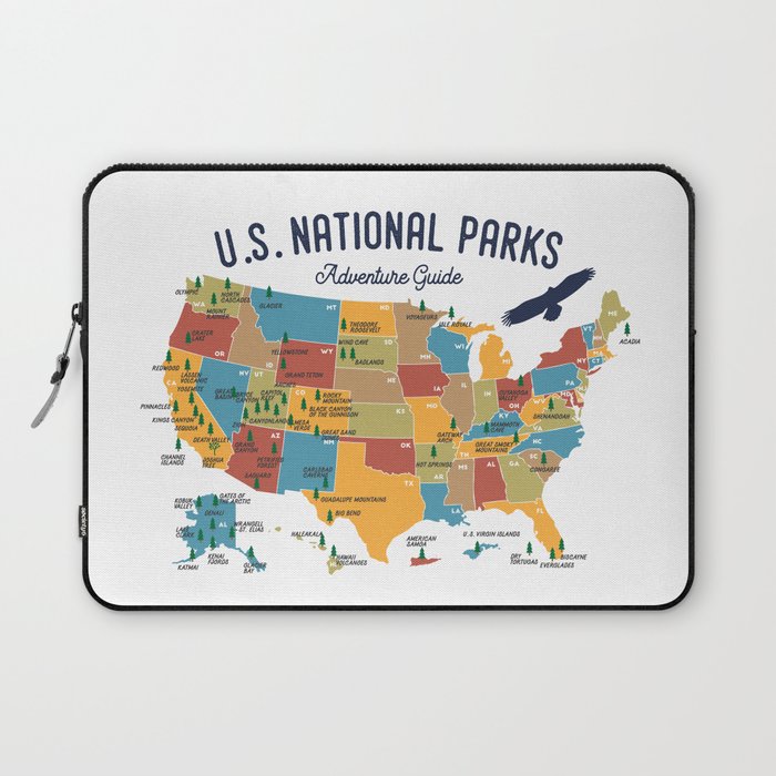 National Parks Adventure Guide Laptop Sleeve