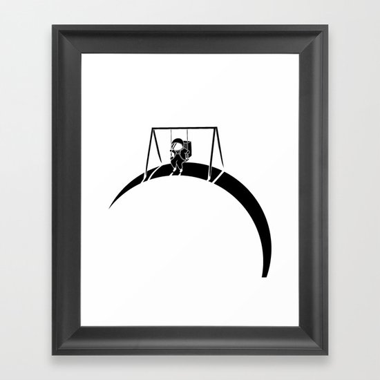 In Space No One Will Push Your Swing Framed Art Print