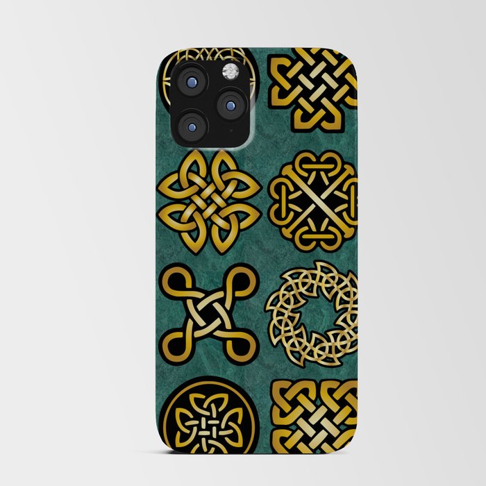 65 MCMLXV Green Celctic Symbols Pattern iPhone Card Case