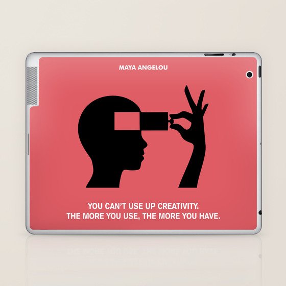 Lab No 4 Creativity Maya Angelou Motivational Quotes Poster Laptop Ipad Skin By Labno4 Society6