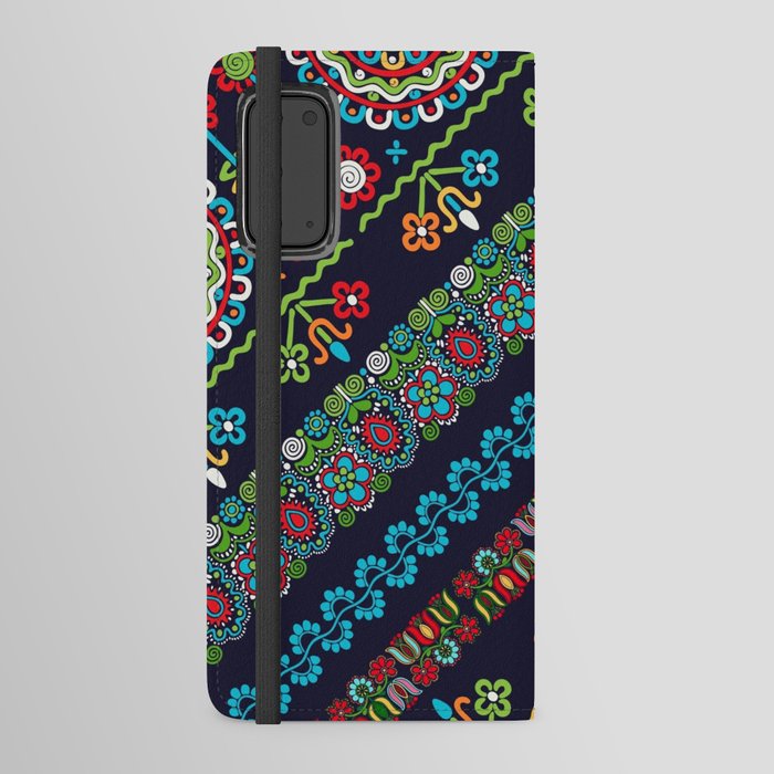 Mexican Floral Embroidery Pattern  Android Wallet Case