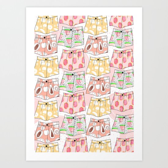 Fruity Pants Pattern Art Print
