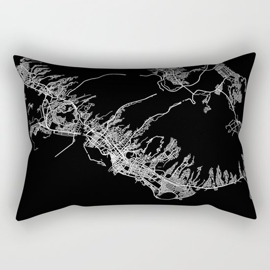 Honolulu map Rectangular Pillow