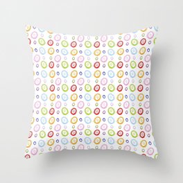polka dot chalk version – multicolor Throw Pillow