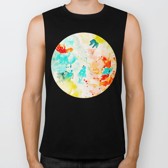 Abstract Flowers 05 Biker Tank
