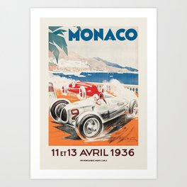Formula 1  - 1936 Monaco Grand Prix Art Print