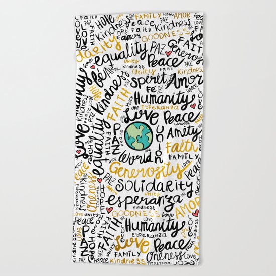 Positive Messages Beach Towel
