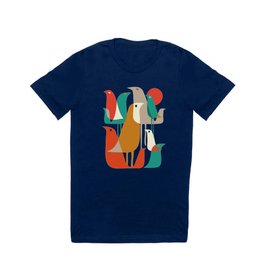 Flock of Birds T Shirt | Animal, Expressionism, Nature, Popart, Cubism, Geometric, Vintage, Bird, Whimsical, Digital 