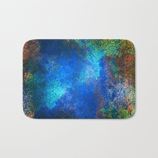 wall texture inside blues Bath Mat