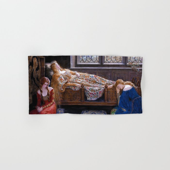 John Maler Collier, “ The sleeping beauty ” Hand & Bath Towel