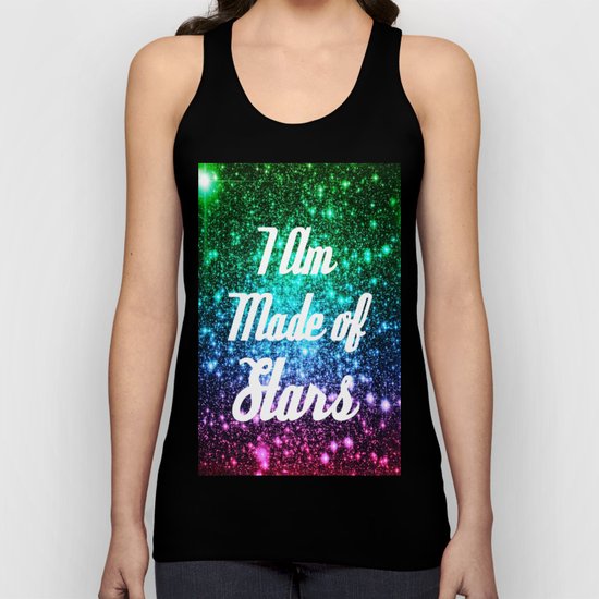I Am Made Of Stars Affirmation Galaxy Sparkle Stars Unisex Tank Top