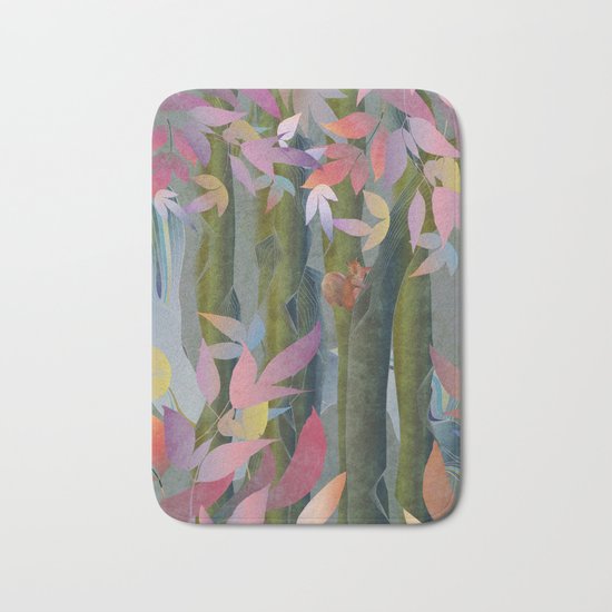 Autumn by a Waterfall Bath Mat