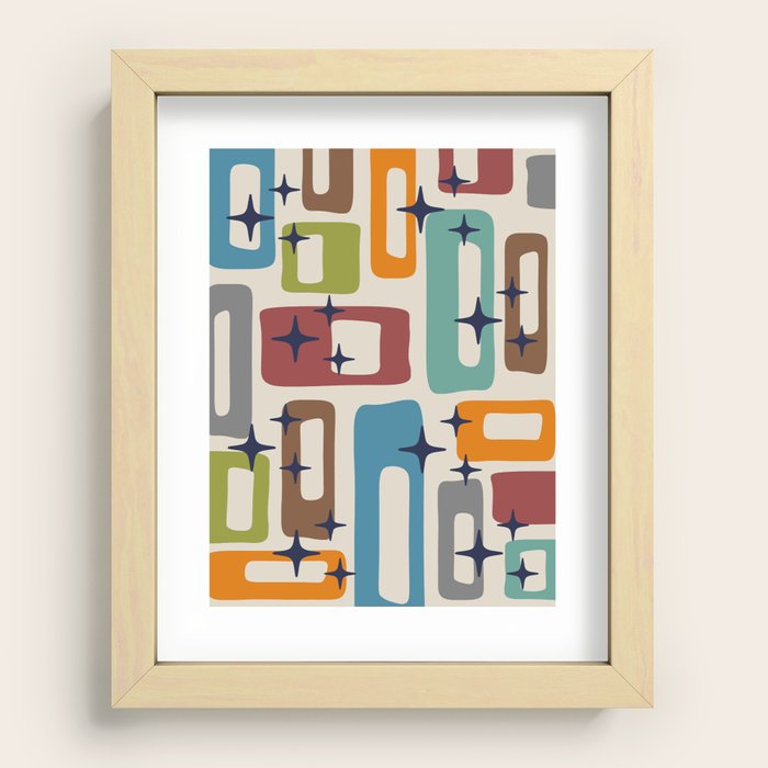 Retro Mid Century Modern Abstract Pattern 224 Atomic Googie
