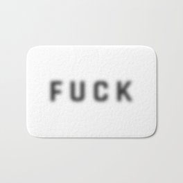 Blur Fuck Bath Mat | White, Typography, Black, Cafe, Artistic, Kaws, Quotes, Graphicdesign, Seller, Fonts 